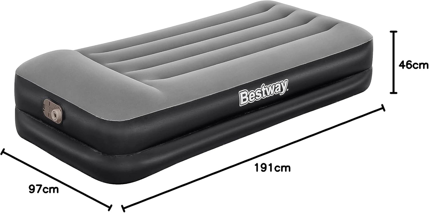 Bestway Luftbett 191x97x46 cm – Einzel Gästebett mit integrierter Pumpe