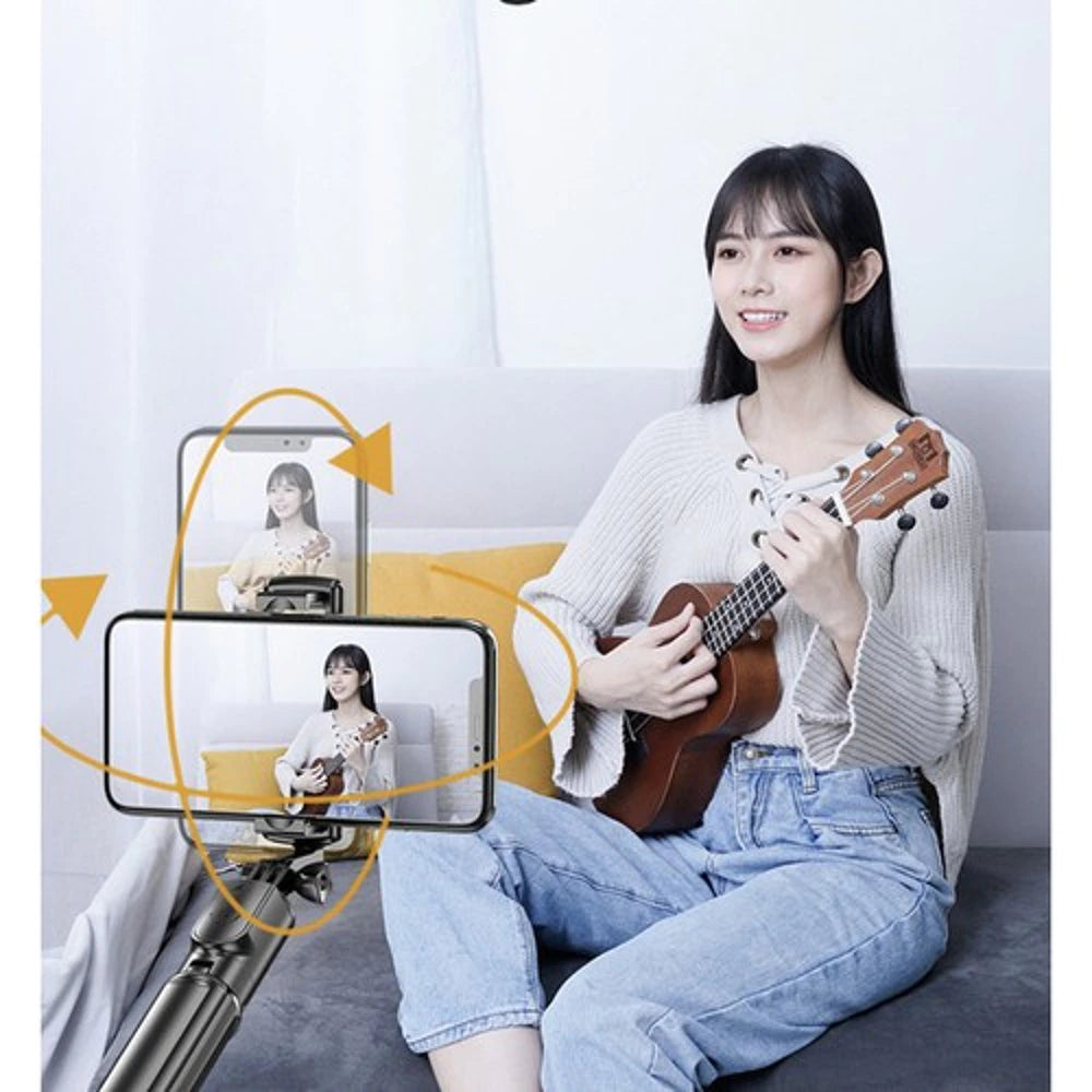 2in1 Bluetooth Selfie Stick Stativ mit Fernbedienung Handy iOS Android