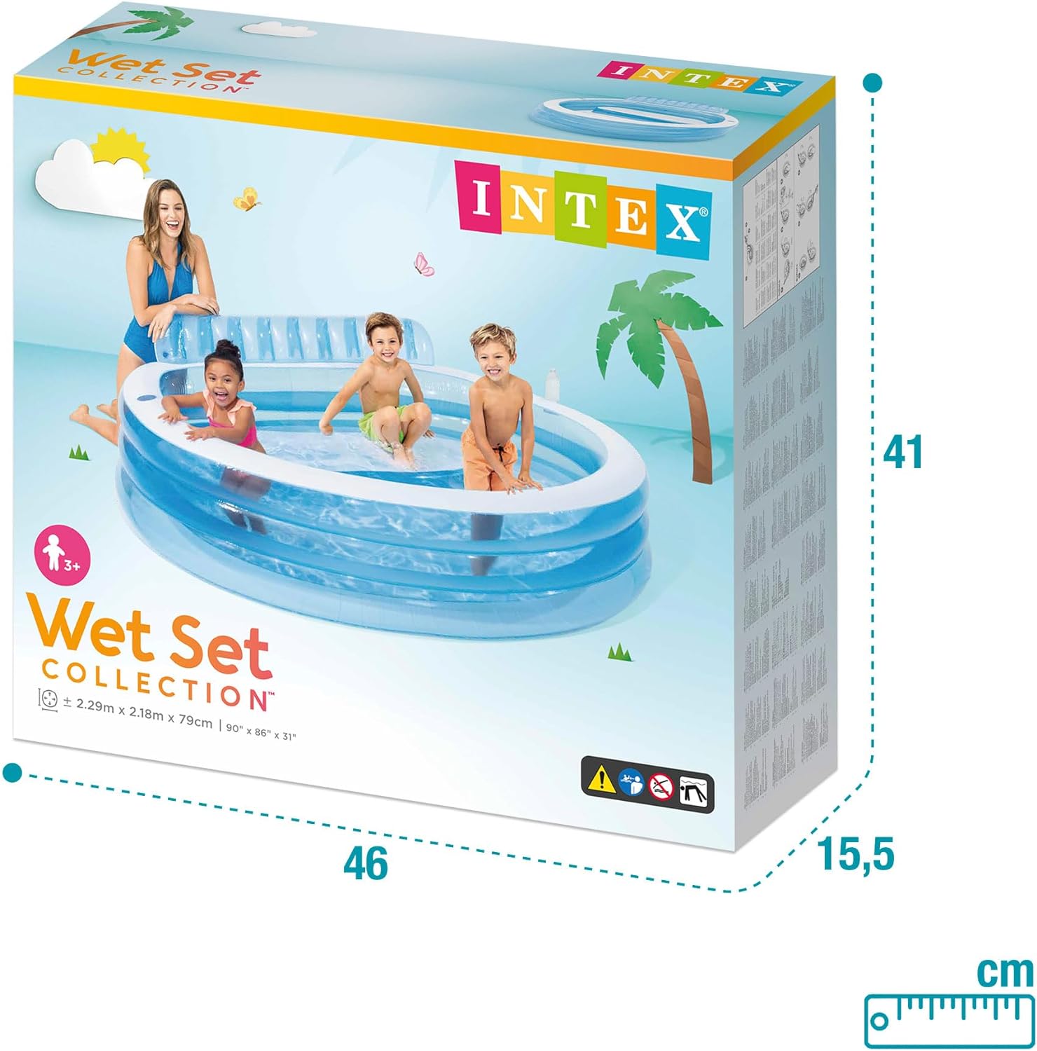 INTEX Swim Center Lounge Family Swimming Pool Rund Planschbecken Kinderpool neu