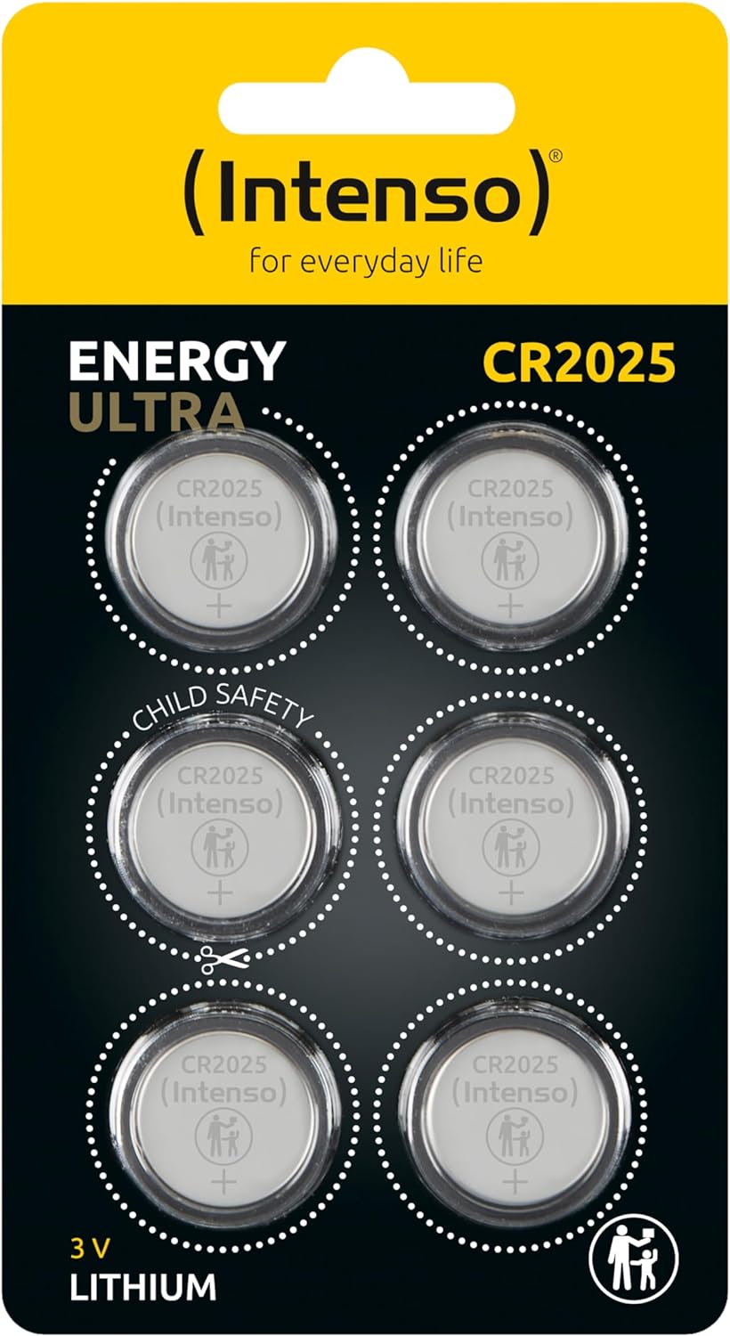 6 Stück Knopfzellen CR 2025 Intenso Energy Ultra Lithium Batterien im Blister