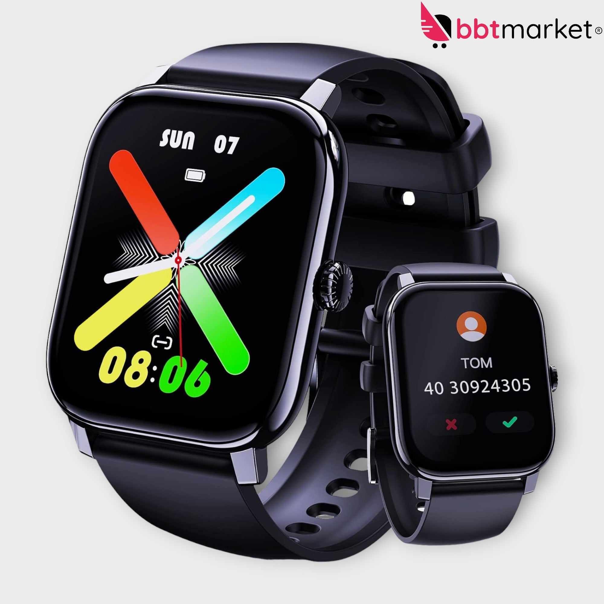 Smart Uhr Wasserdichte Damen Smartwatch, Fitness-Tracker IOS-Android 1.85''HD