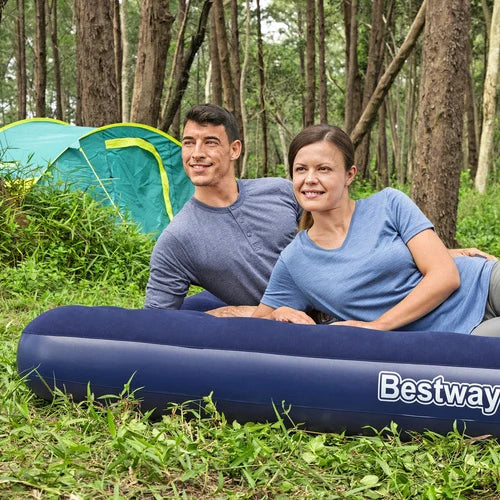 BESTWAY Luftbett 203 × 183 × 22 cm – Aufblasbares Doppelbett für 2 Personen bis 300 kg, Indoor & Camping