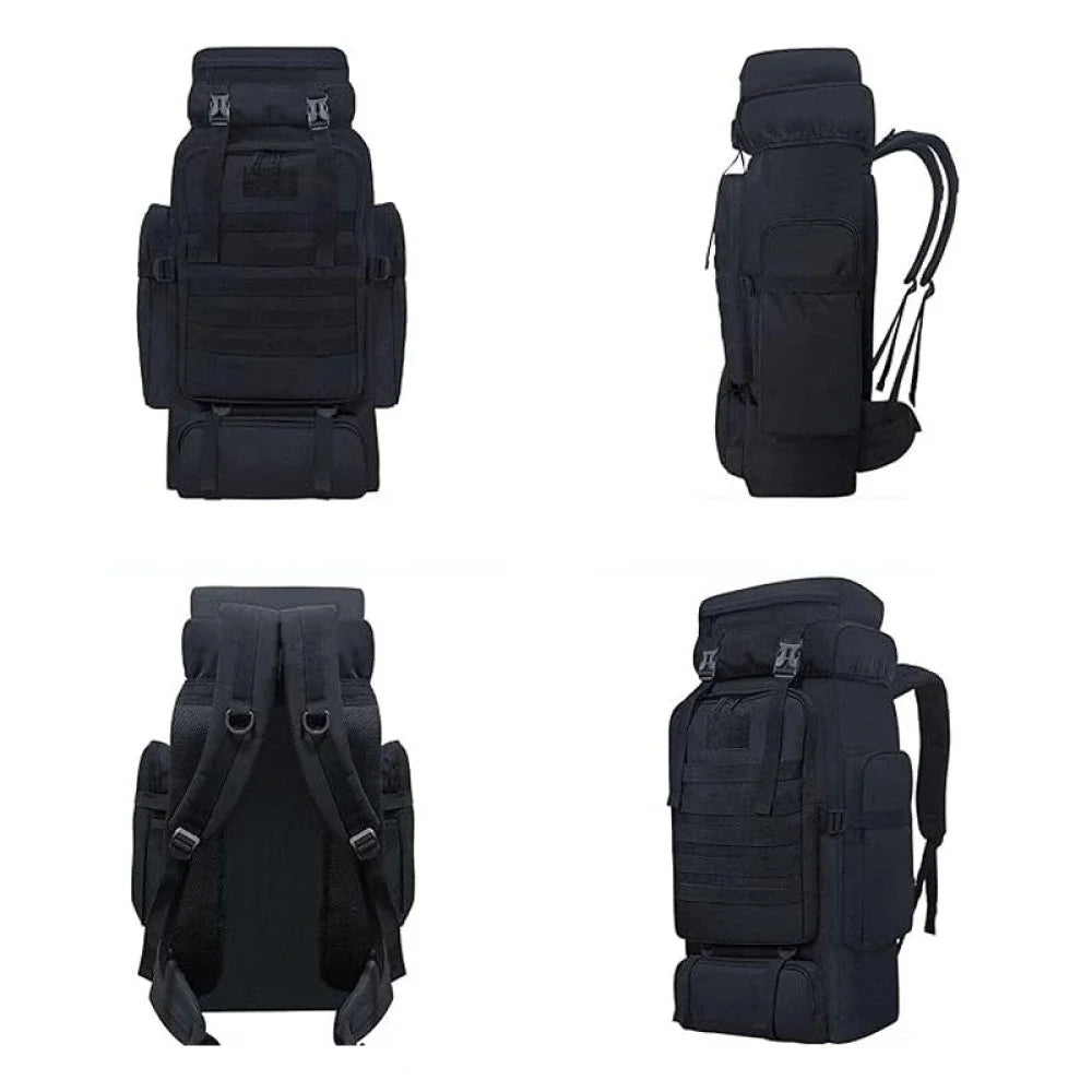 80L Taktischer Wanderrucksack – Wasserdichter Camping & Outdoor Rucksack mit Regenschutz