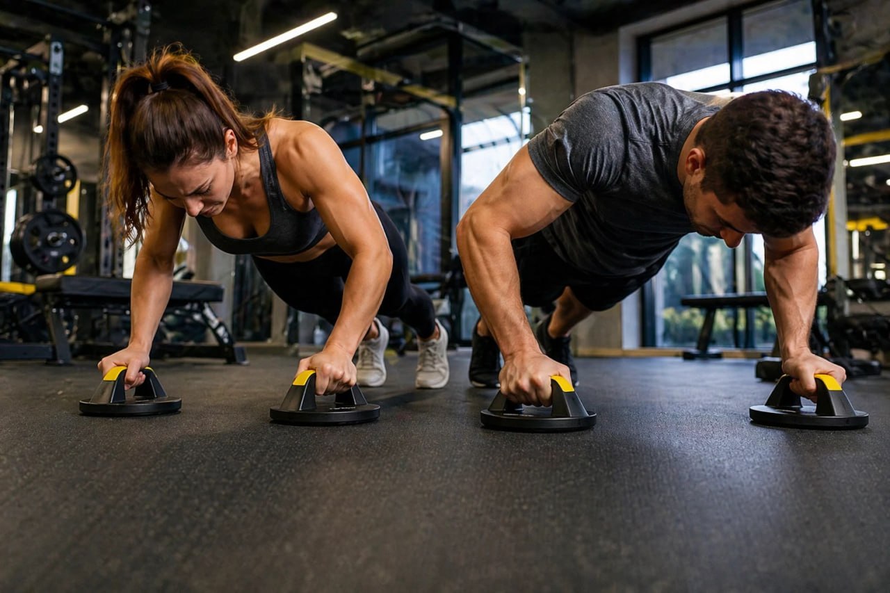 Liegestützgriffe Set drehbar rutschfest Push Up Bars Fitness Training