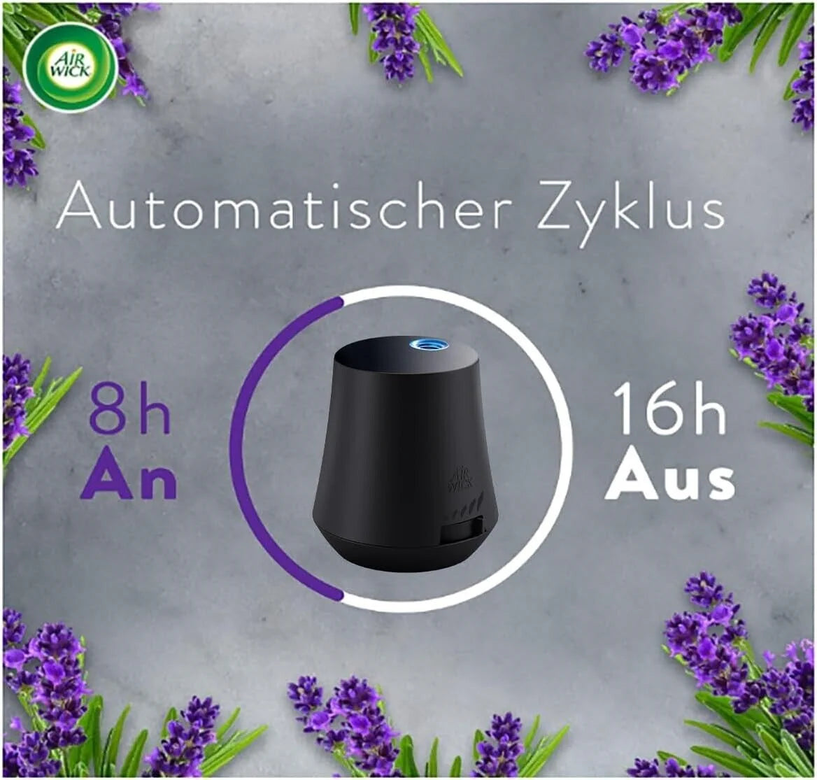 Air Wick Aroma-Öl Starterset Cotton & Weiße Orchidee – Lufterfrischer mit regulierbarer Duftintensität