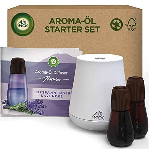 AIR WICK AROMA ÖL SET entspannender Lavendel 1x Diffuser, 2 x 20 ml Öl + Gerät