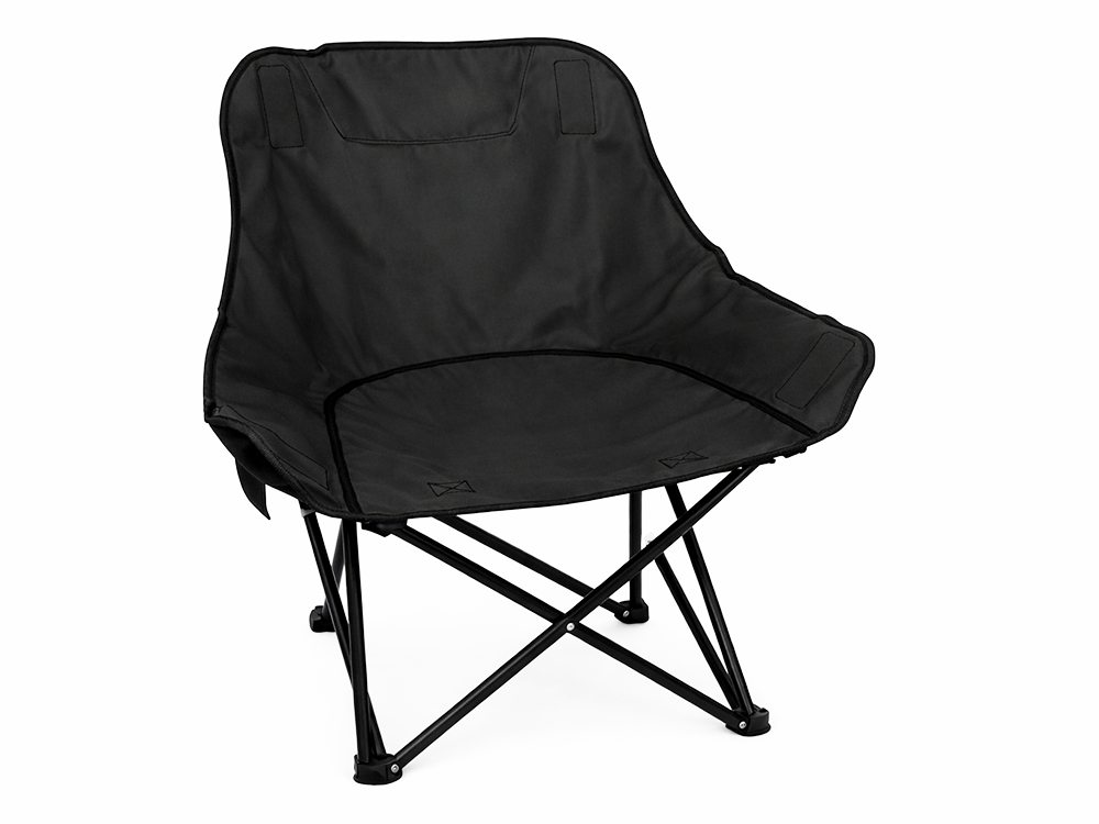 Angelstuhl Campingstuhl faltbar – Outdoor Klappstuhl mit Tragetasche Schwarz
