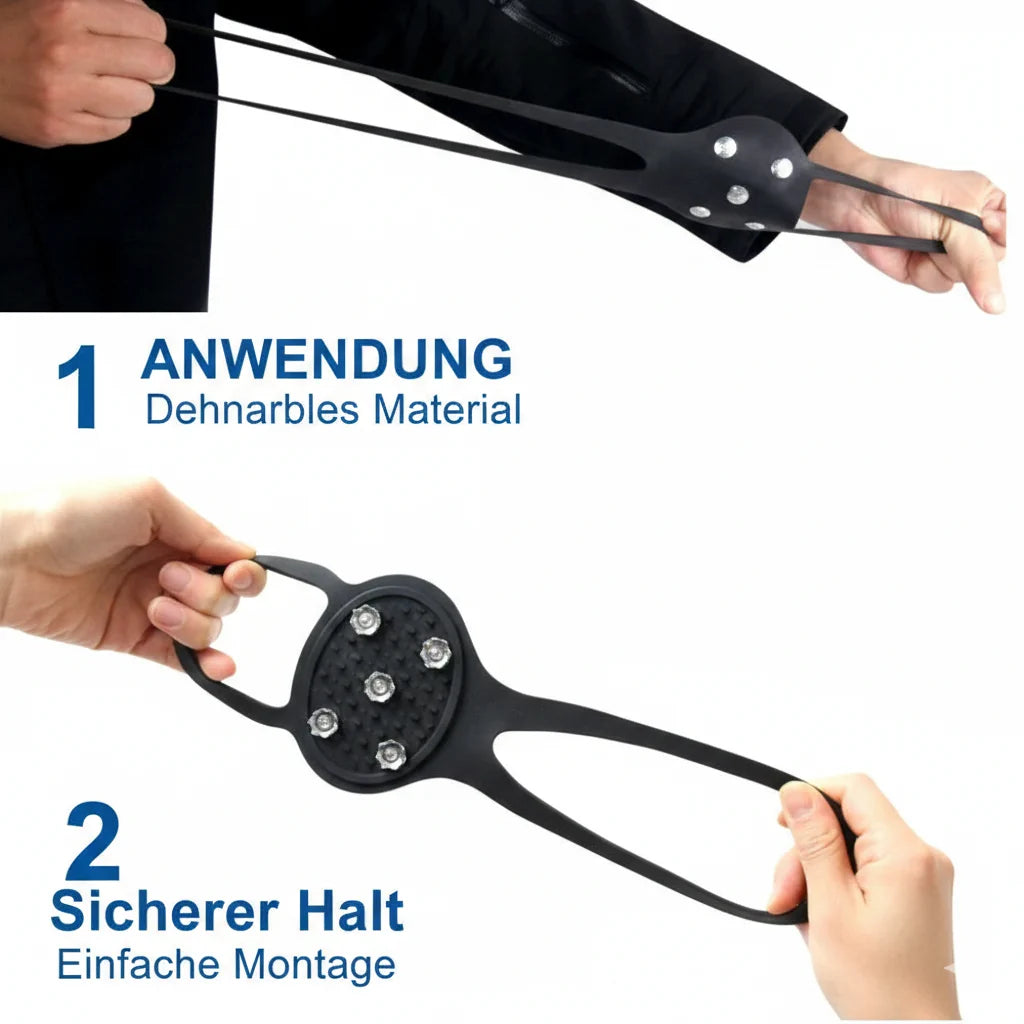 Anti-Rutsch Schuhüberzüge mit 5 Stahlzähnen – Winter Eiskrallen Größe 35–40