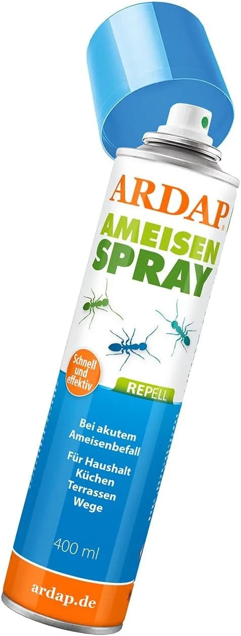 ARDAP Repell Ameisenspray 400 ml – Biozid zur Abwehr von Ameisen & Ungeziefer mit Pyrethrum und Geraniol