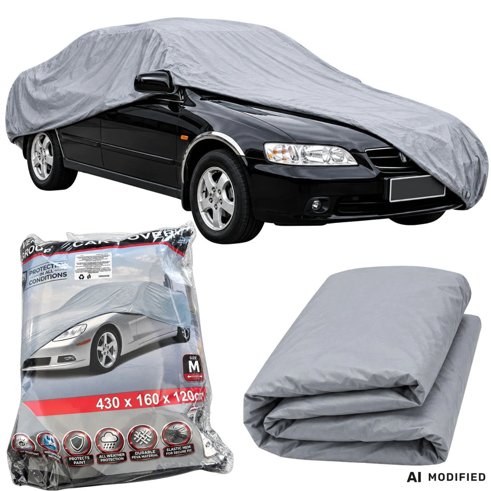 Autoabdeckung Größe M 430 x 160 x 120 cm – wasserdichte PEVA Ganzgarage mit UV-Schutz für Innen & Außen