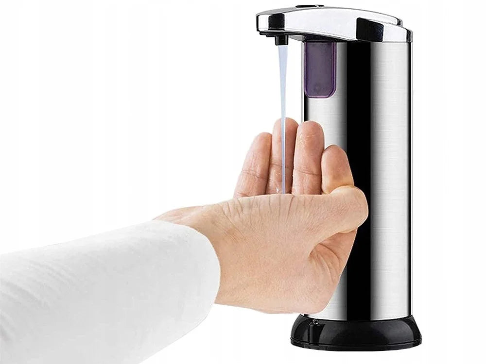 Automatischer Seifenspender 200ml Sensor Berührungslos Flüssigseife Silber