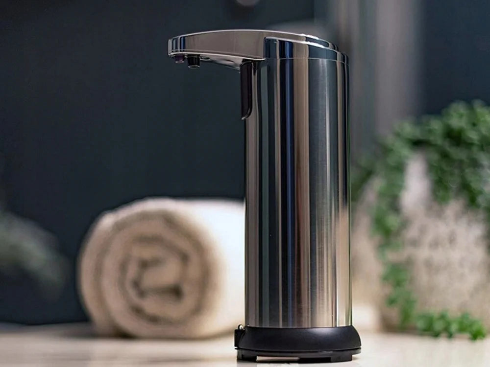 Automatischer Seifenspender 200ml Sensor Berührungslos Flüssigseife Silber