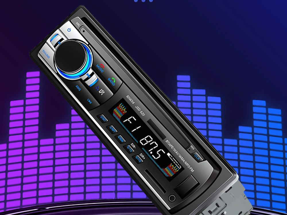 1-DIN Autoradio mit Bluetooth, USB, AUX & SD – Freisprecheinrichtung, 4×60W, Mikrofon & Fernbedienung