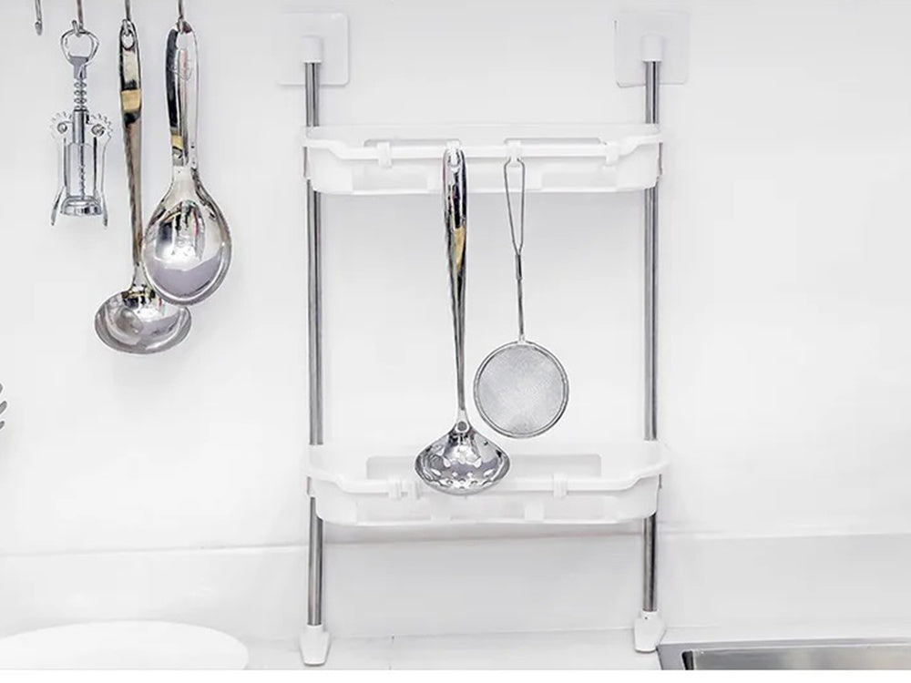 Badezimmerregal über dem WC – Freistehendes Toilettenregal mit 2 Ablagen