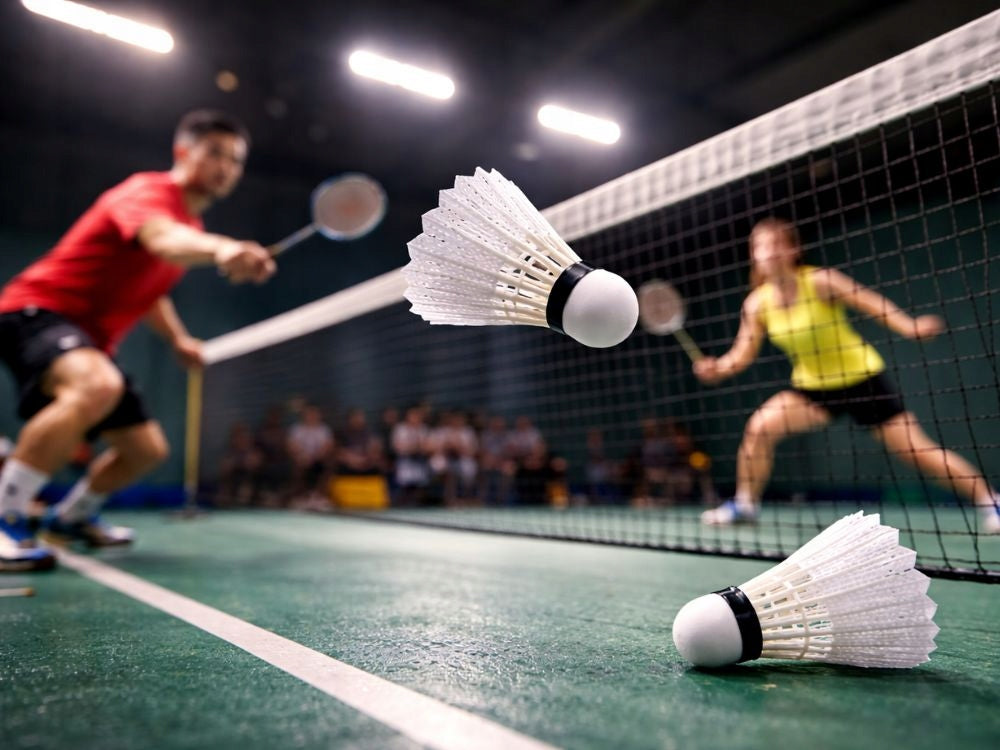 Badminton Federbälle weiß Shuttlecocks stabil Outdoor Freizeit 1 5 Stück