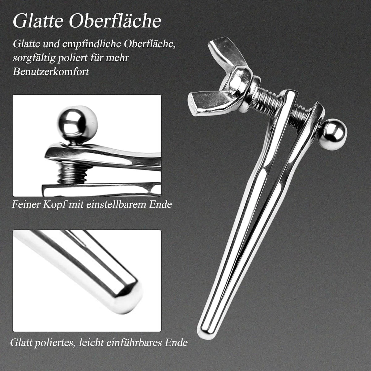 BDSMAGE Dilator Harnröhre Edelstahl Harnröhren Dilatatoren Set,Eichel Stimulator