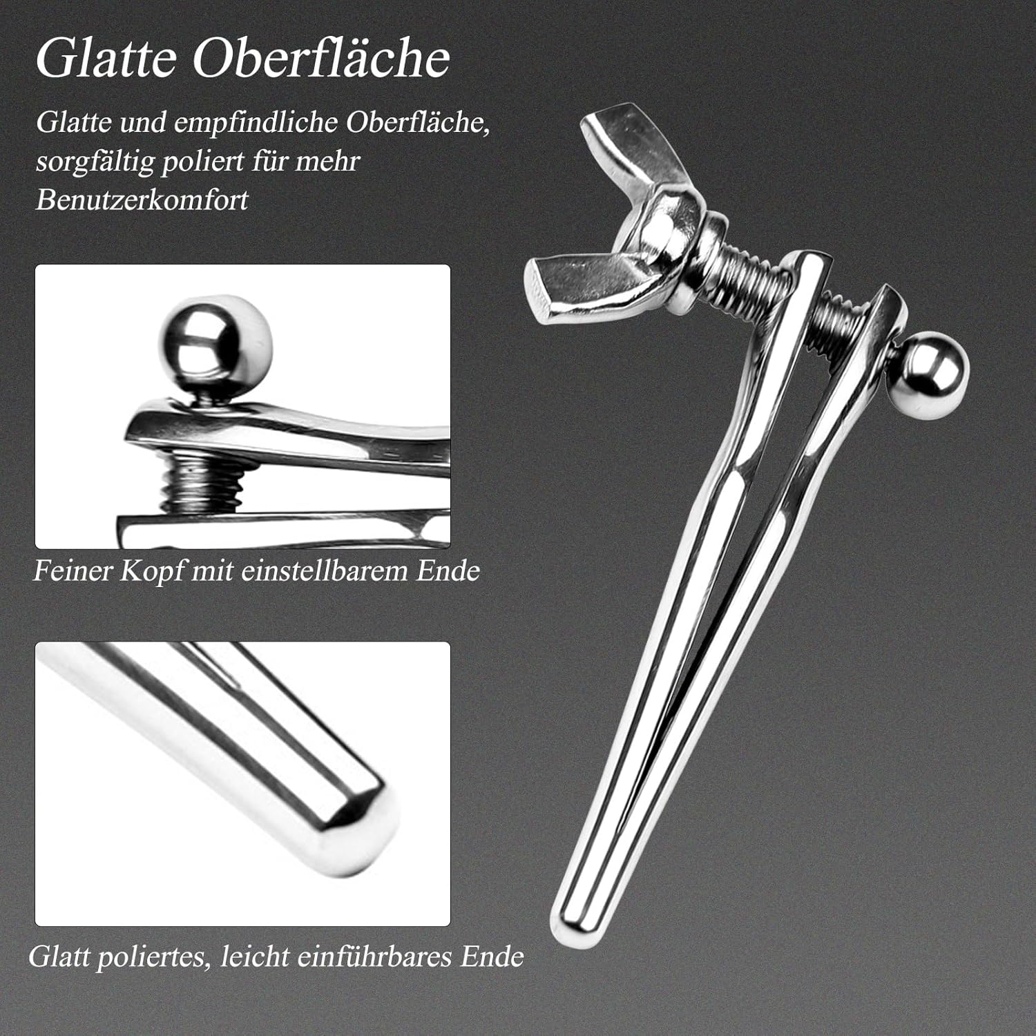 BDSMAGE Dilator Harnröhre Edelstahl Harnröhren Dilatatoren Set,Eichel Stimulator