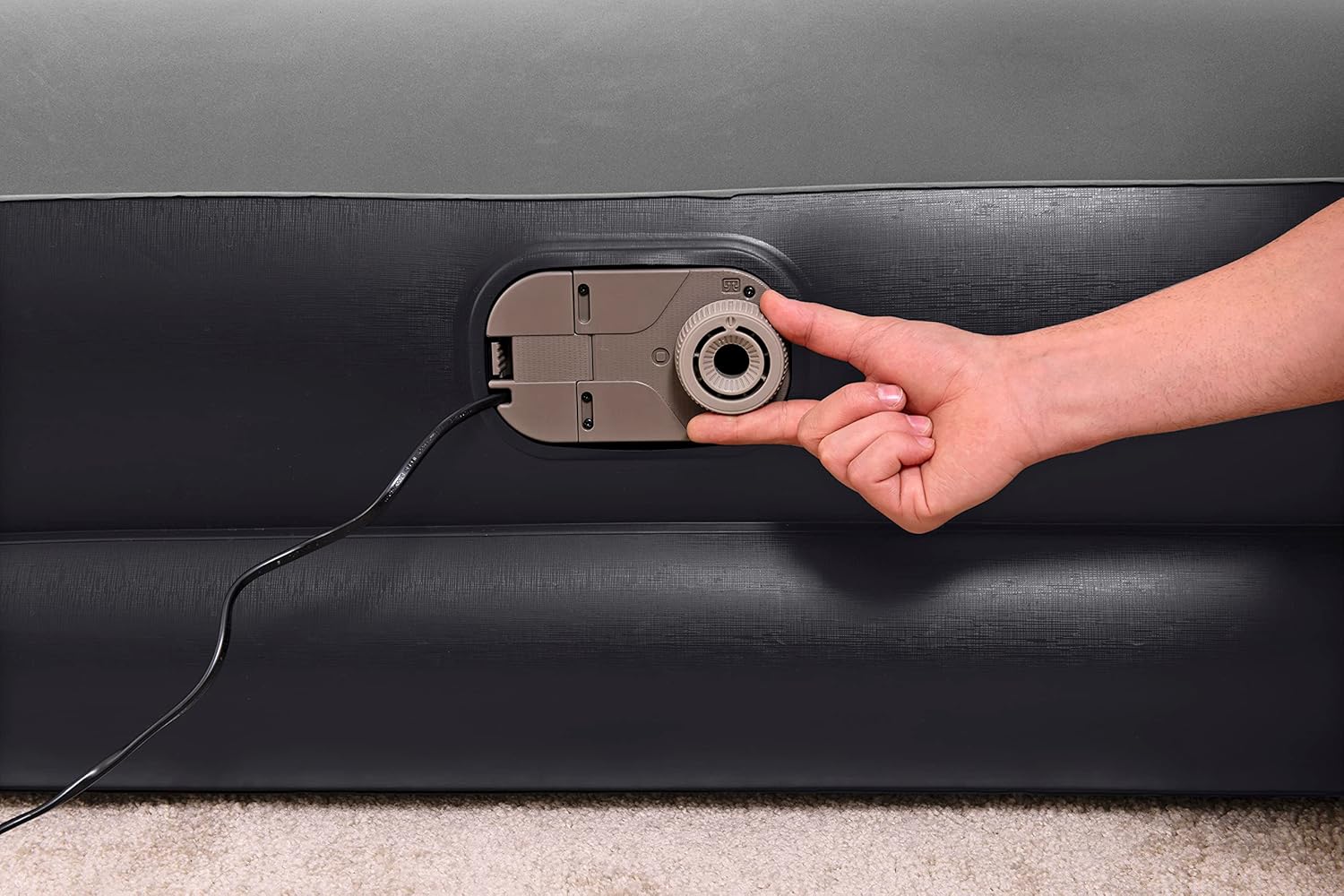 Bestway Luftbett 191x97x46 cm – Einzel Gästebett mit integrierter Pumpe