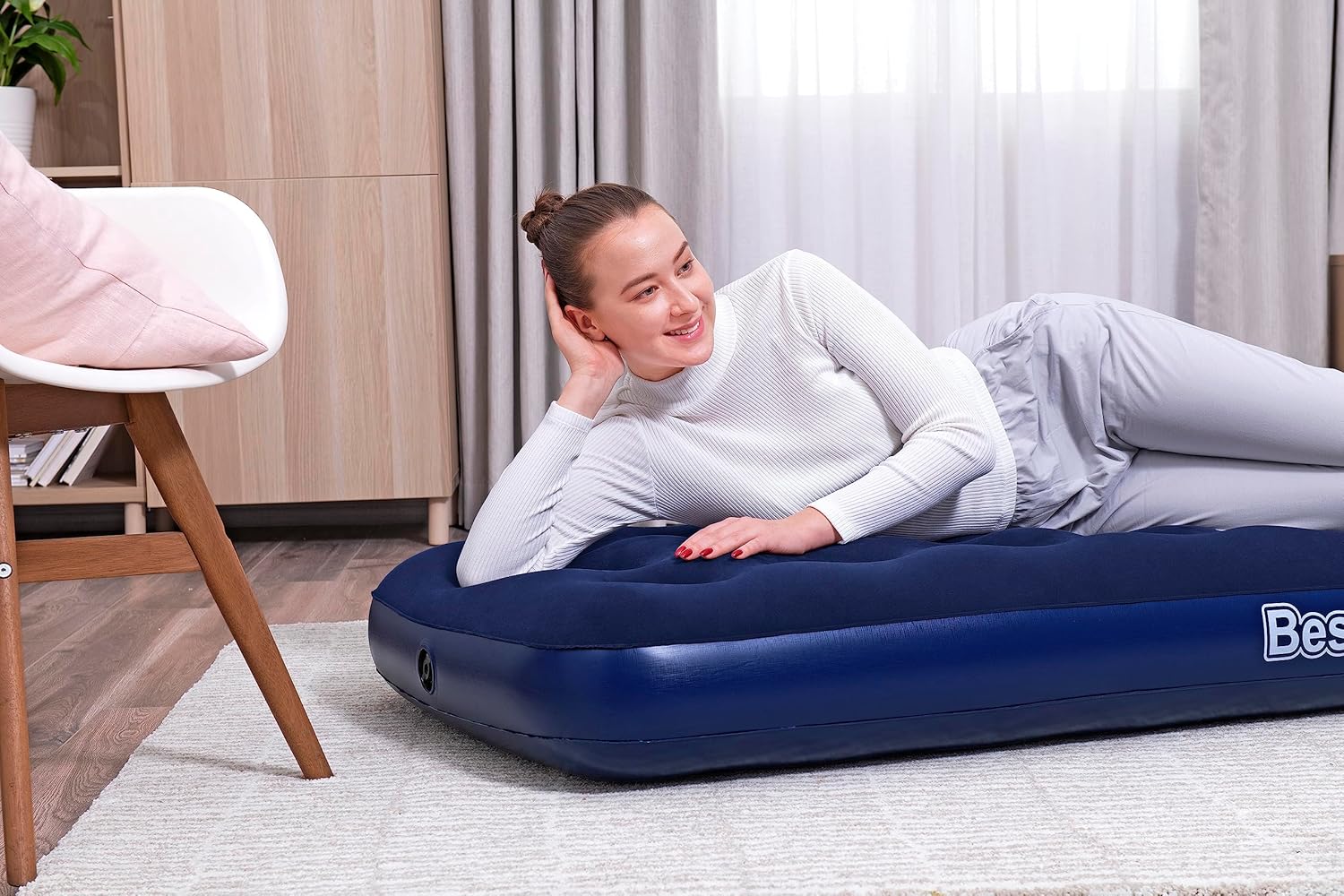 Bestway Luftbett Single 185x76x22cm Gästebett Camping Luftmatratze PVC