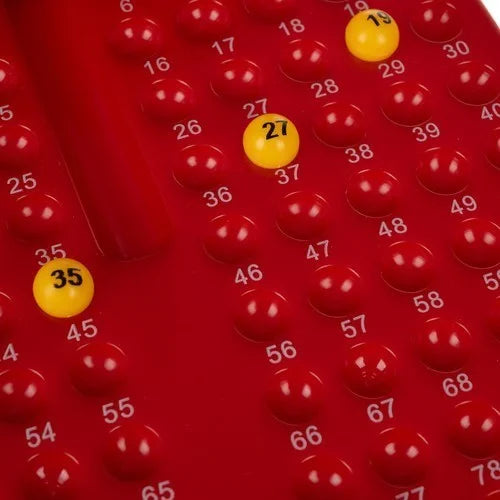 Bingo-Spiel für Kinder und Familien – Komplettes Spielset mit Ziehmaschine, Kugeln und Karten