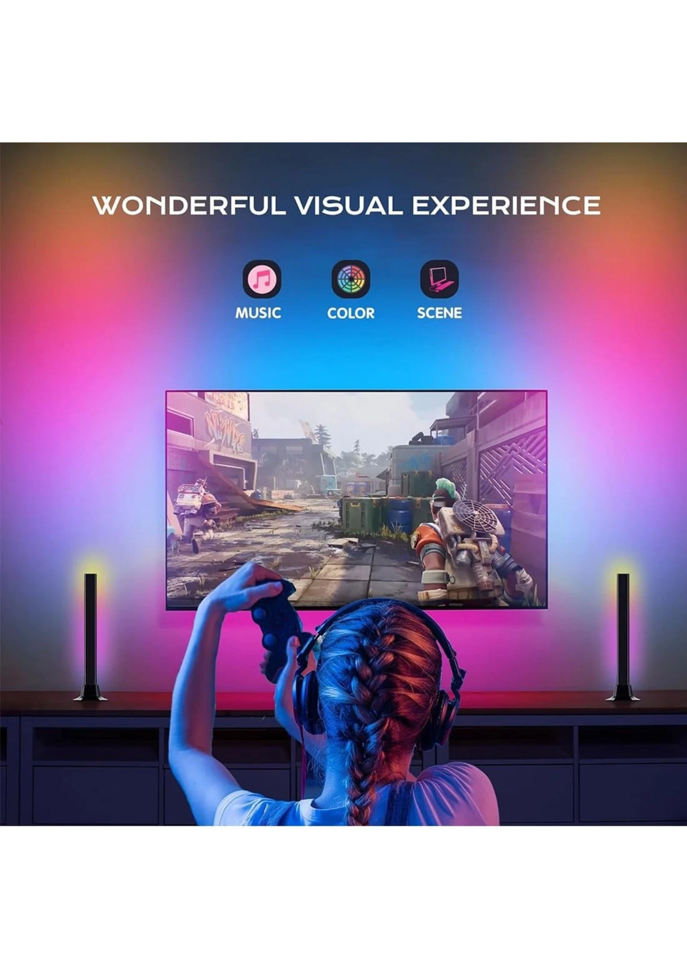 LED Lightbar RGB TV Hintergrundbeleuchtung Musik Sync Gaming Licht USB