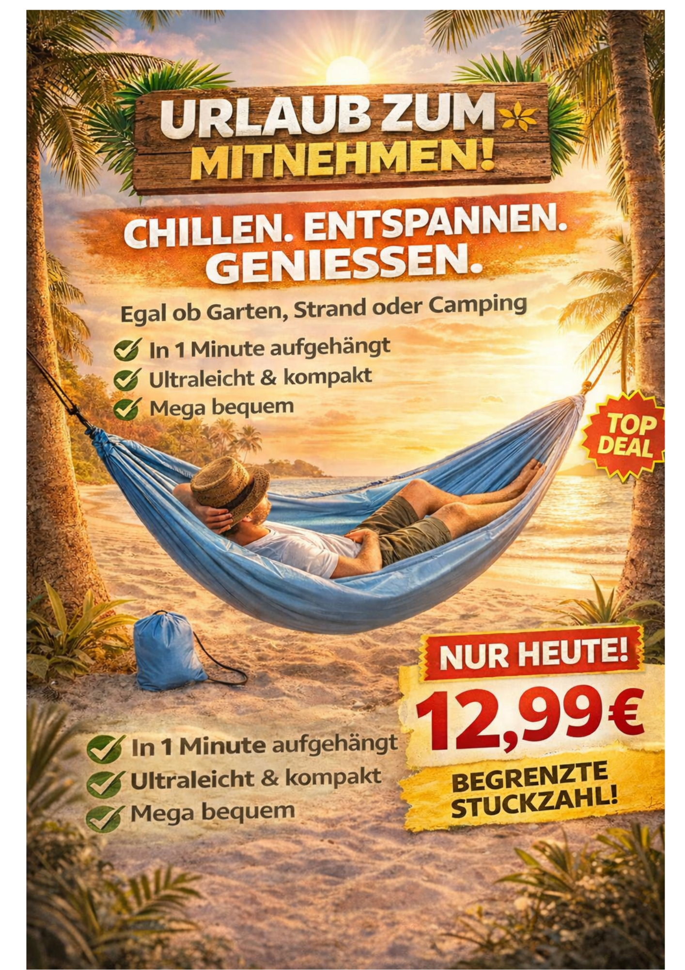 Hängematte Mehrpersone- Outdoor Camping Hängematte-Atmungsaktiv Doppelhängematte
