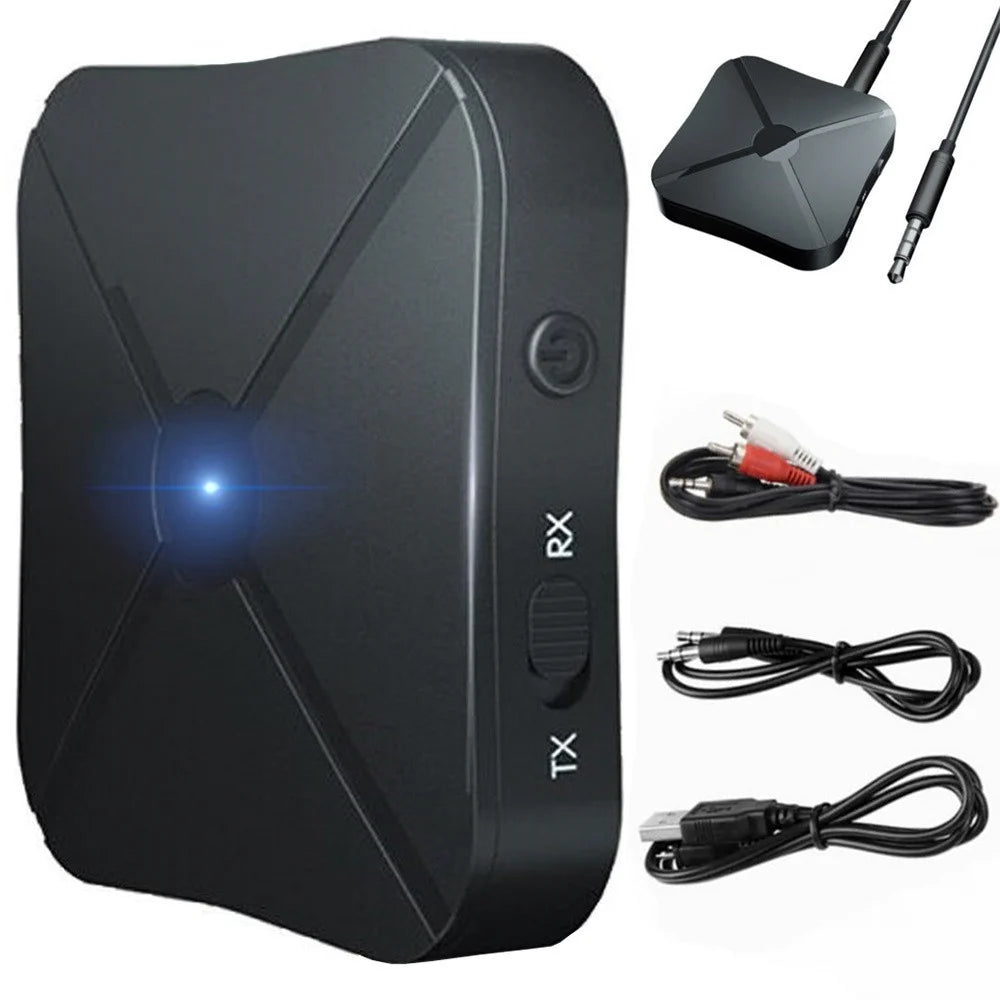 Bluetooth 2in1 Audio Adapter Sender Empfänger TX RX 3,5mm AUX TV Auto Kopfhörer