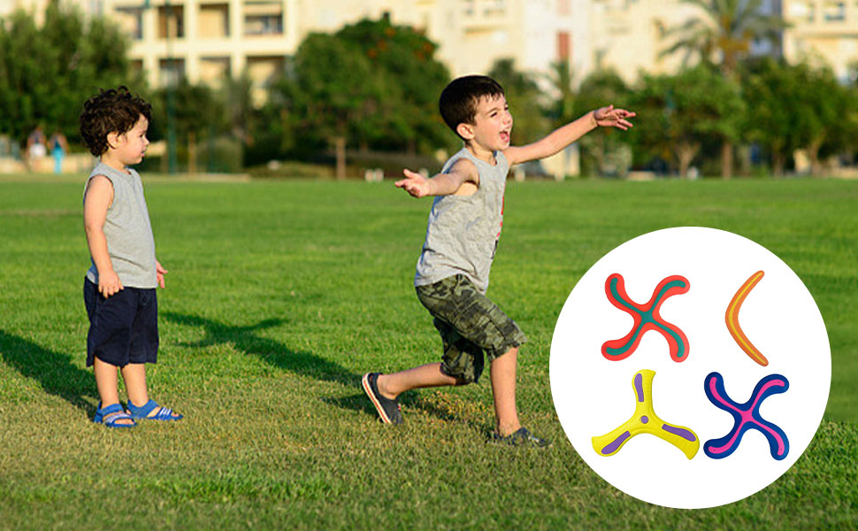 Boomerang Set 4er Kinder Wurfspiel Outdoor Anfänger Spielzeug