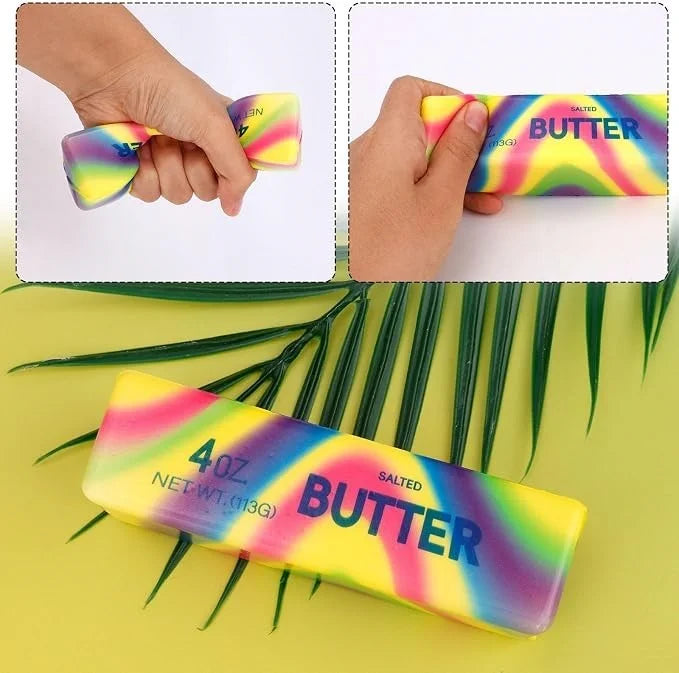 Butter Squishy | Regenbogen🌈 Knautschspielzeug Anti Stress Squeeze Toy
