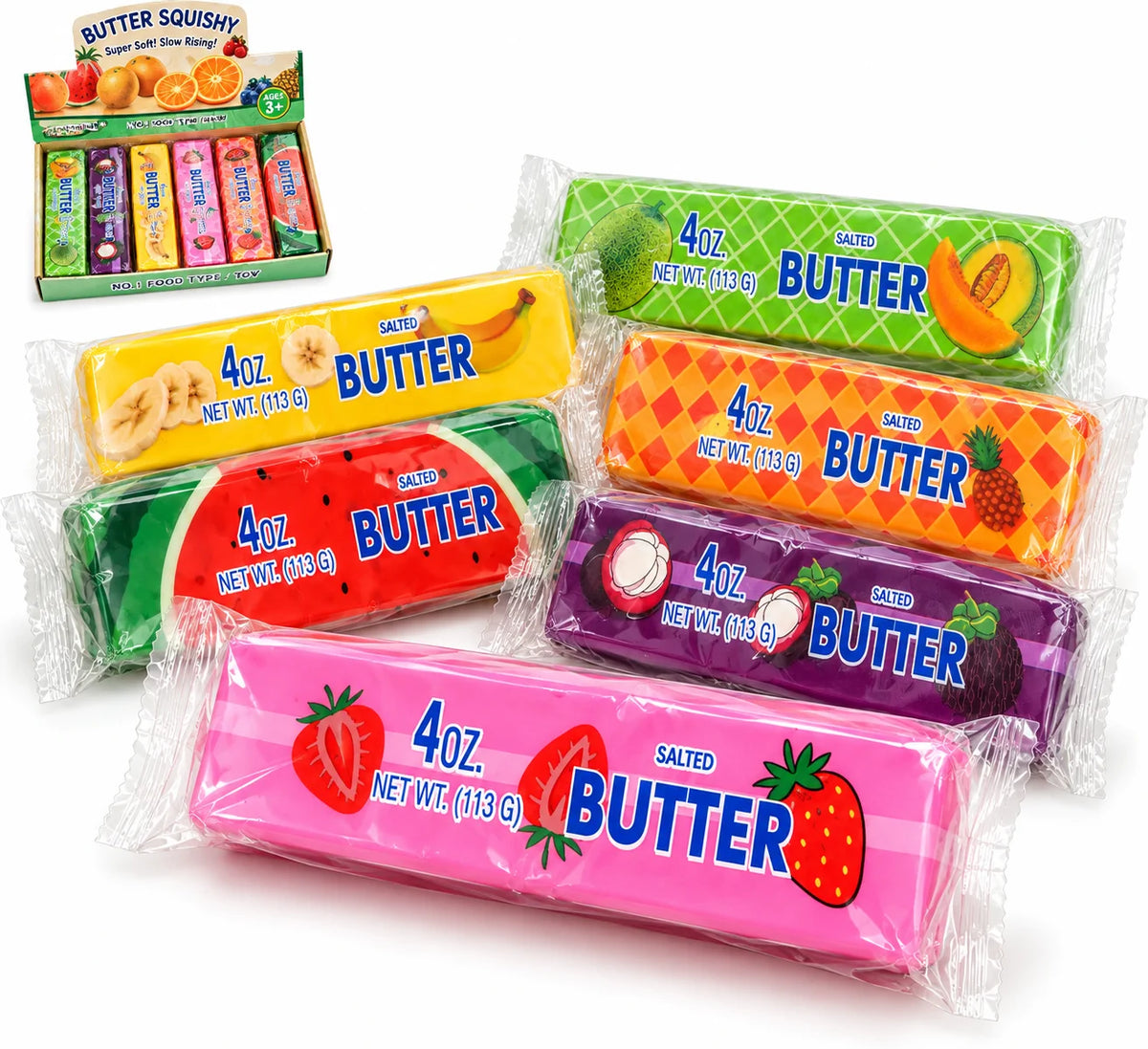 Butter Stick Squishy Weiches Anti‑Stress Fidget Spielzeug für Kinder Erwachsene
