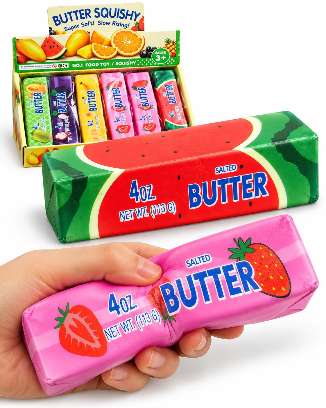 Butter Stick Squishy Weiches Anti‑Stress Fidget Spielzeug für Kinder Erwachsene