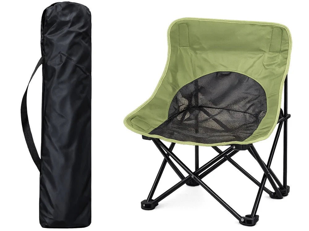 Camping Angelstuhl Klappstuhl faltbar Outdoor Stuhl mit Tasche Grün