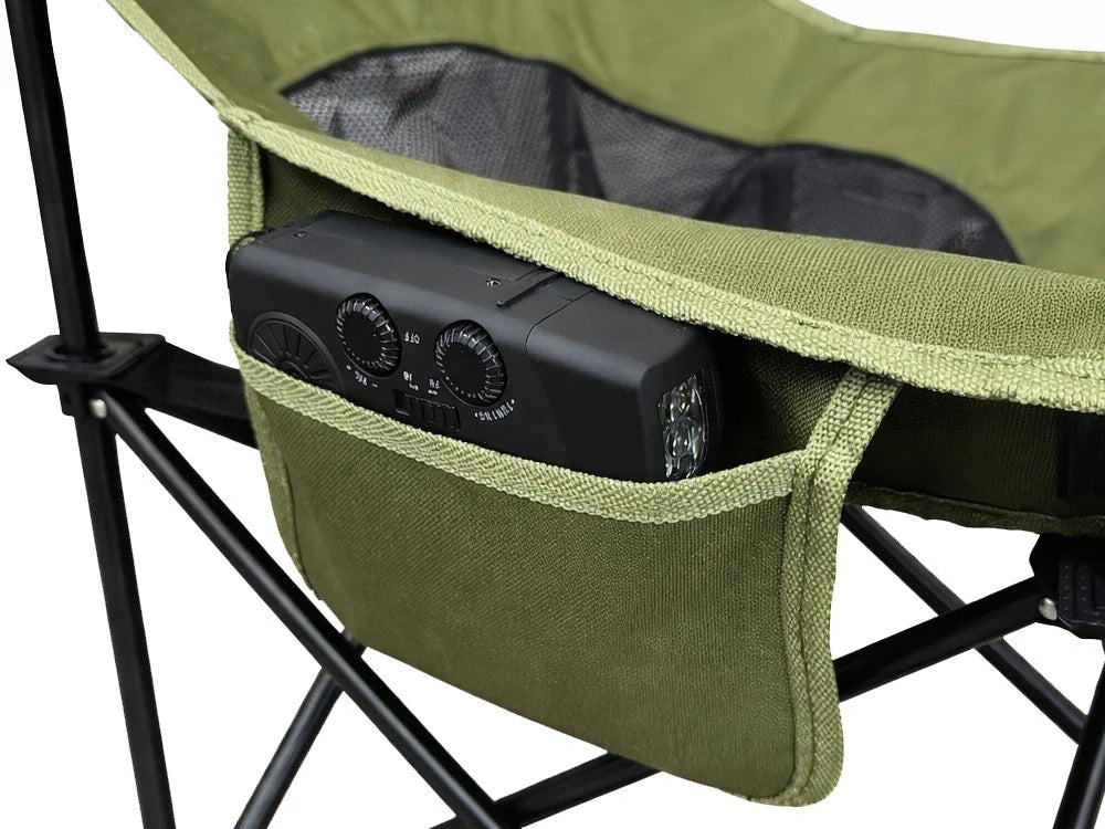 Camping Angelstuhl Klappstuhl faltbar Outdoor Stuhl mit Tasche Grün