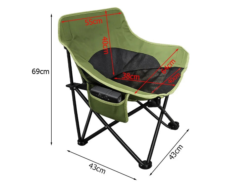Camping Angelstuhl Klappstuhl faltbar Outdoor Stuhl mit Tasche Grün
