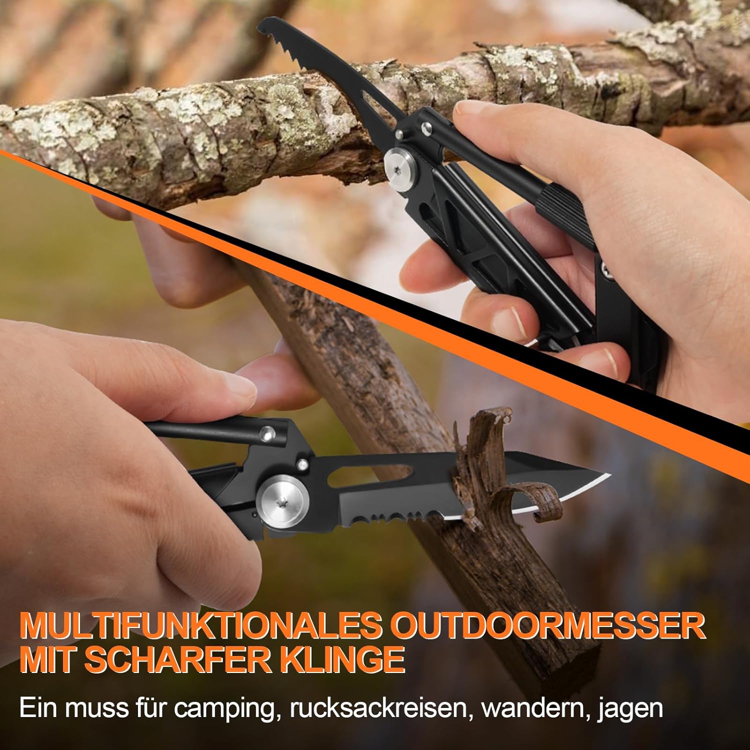 7 in 1 multitool pliers knife scissors saw pocket knife multifunctional tool 