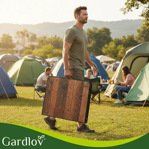 Camping Tisch Set klappbar mit 4 Stühlen Koffer höhenverstellbar Outdoor