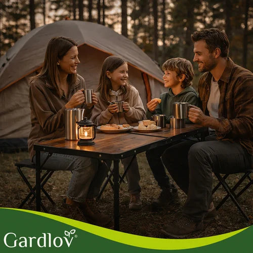 Camping Tisch Set klappbar mit 4 Stühlen Koffer höhenverstellbar Outdoor