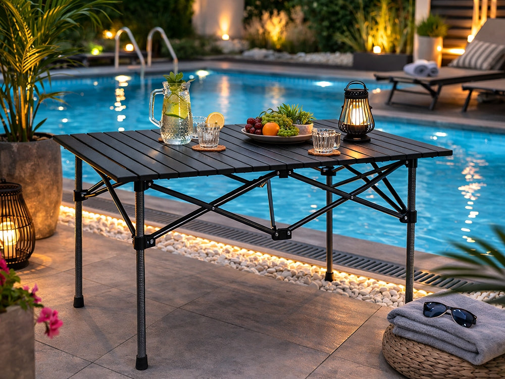 Campingtisch klappbar 95x55 faltbar Angeltisch Balkon Terrasse Outdoor Tisch