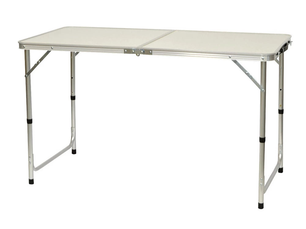 Faltbarer Campingtisch mit 4 Hockern – Leichtes Outdoor-Tischset 120x60 cm höhenverstellbar