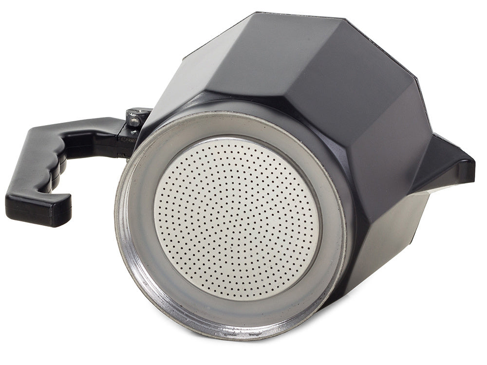 Espressokocher Aluminium 3 Tassen 150 ml – Moka Kaffeemaschine für Gas & Elektroherd  schwarz oder silber
