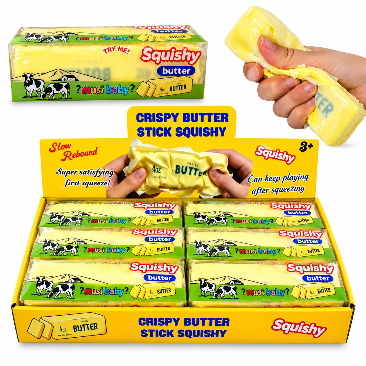 Crispy Butter Stick Squishy Slow Rising Fidget Toy Knautschspielzeug Geschenk
