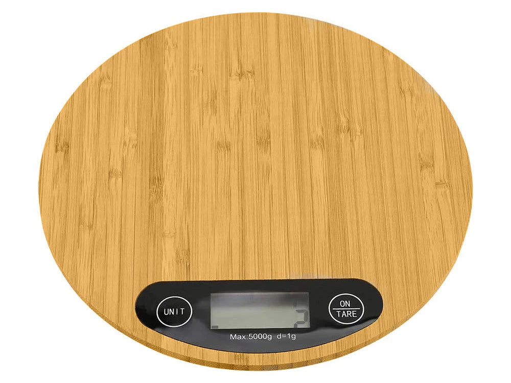 Digitale Küchenwaage Bambus Feinwaage Tischwaage Elektronische Waage 5 kg