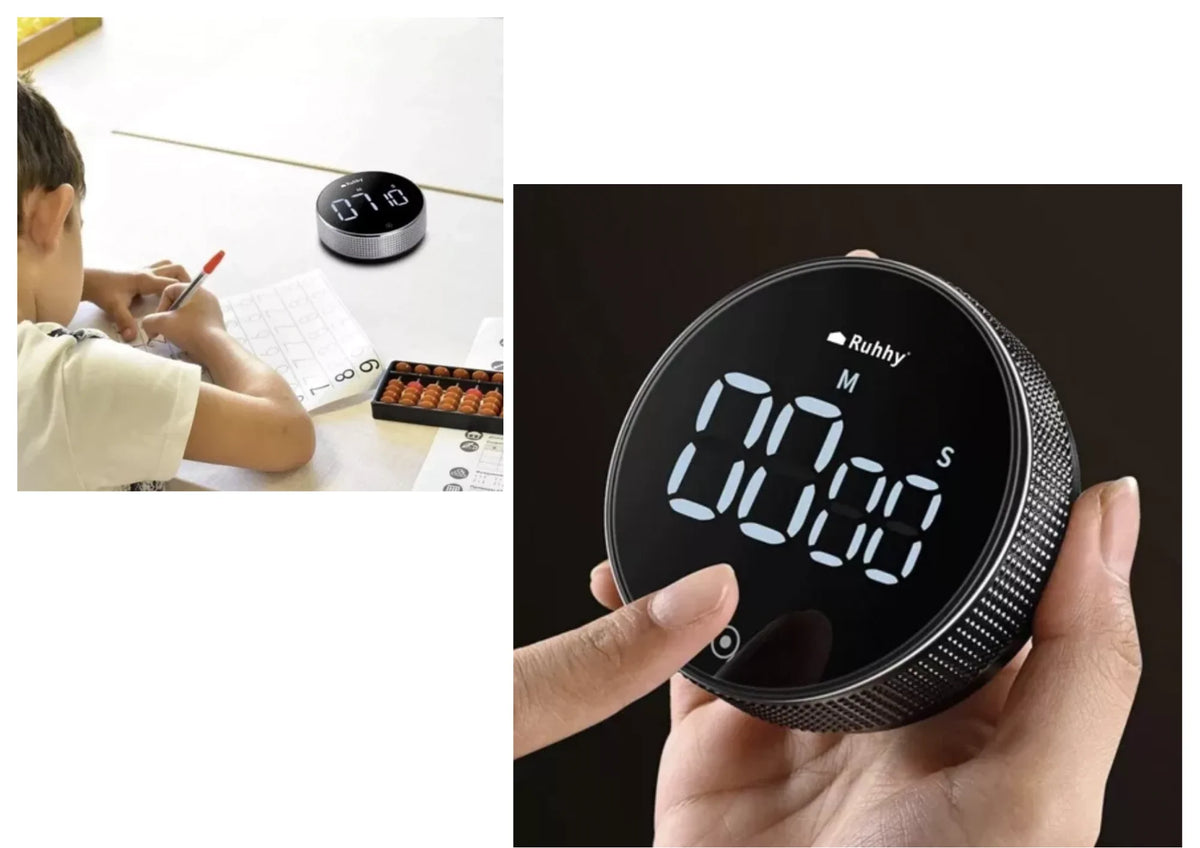 Digitaler Küchentimer mit Magnet – Elektronische Stoppuhr mit LED-Disp