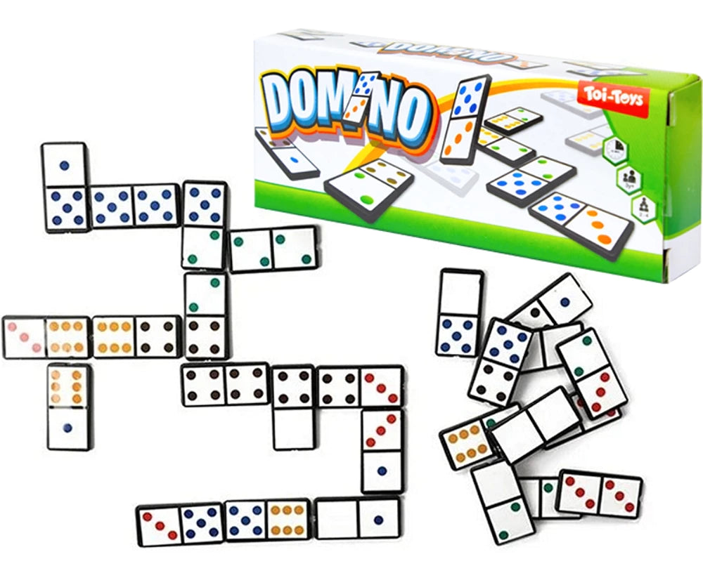 Dominospiel Mini Reisespiel 13x5 cm – Klassisches Domino Strategiespiel