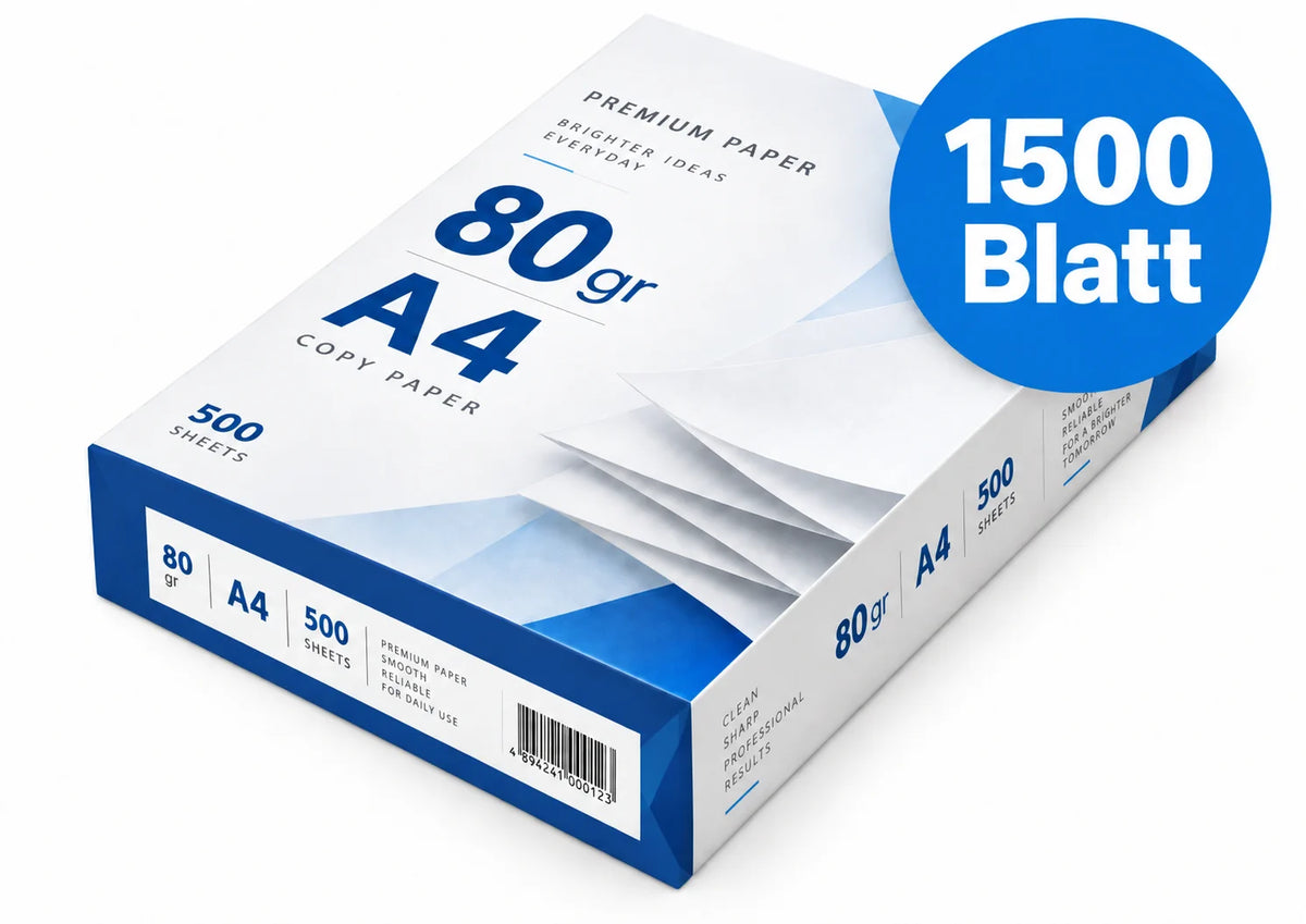 Druckerpapier A4 80 g/m² Weiß – Kopierpapier für Laser, Inkjet, Büro  Homeoffice