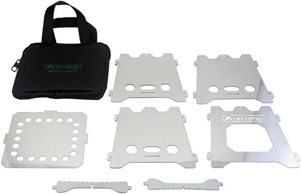 Tragbarer Edelstahl Campingkocher – Faltbarer Holzofen für Outdoor & Wandern