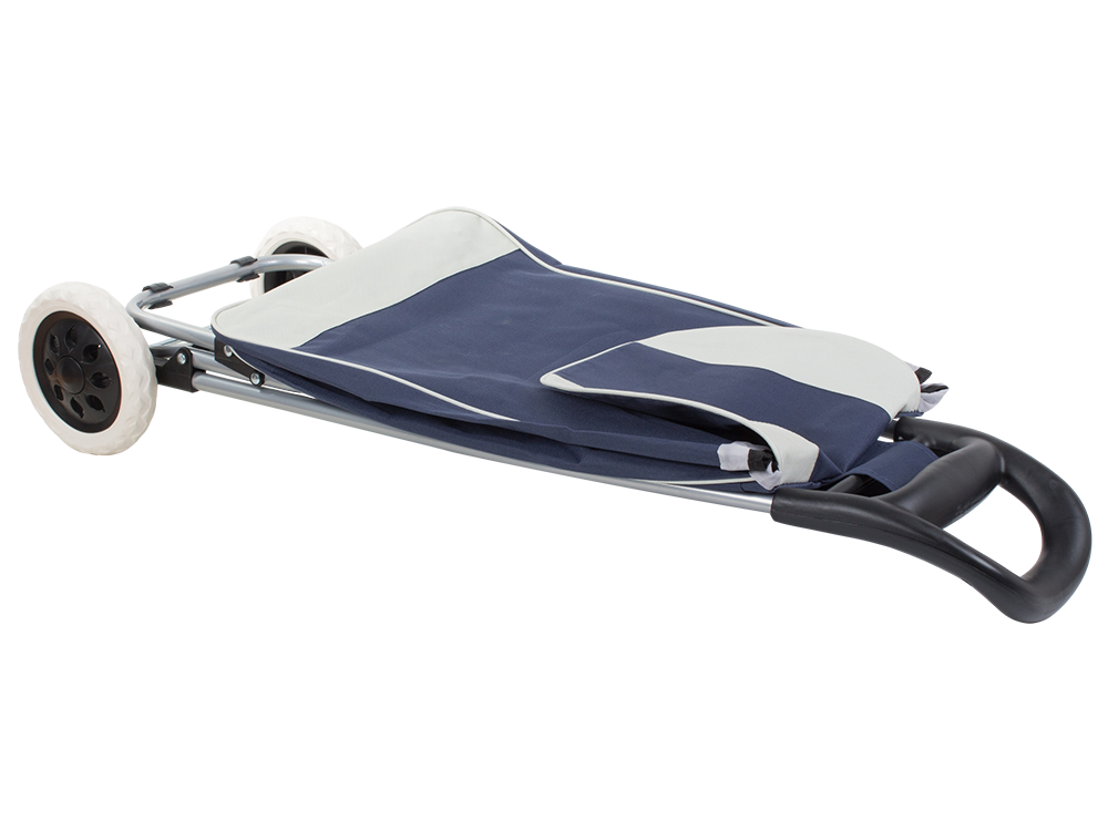 Faltbarer Einkaufstrolley 94 cm – Wasserdichte Einkaufstasche auf Rädern BLAU