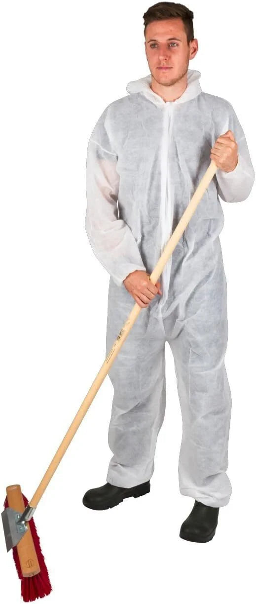 Einweg Overall XL Weiß – Schutzkleidung gegen Staub, Schmutz & Spritzer | Polypropylen Schutzanzug mit Kapuze