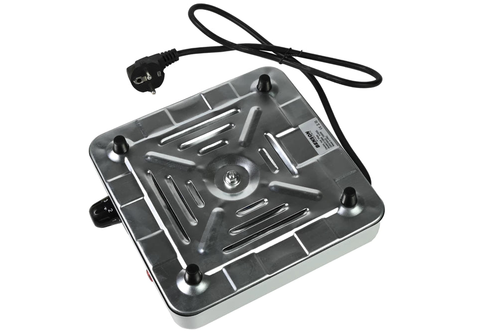 Einzelkochplatte 1000W mit Thermostat & Edelstahl-Heizplatte – Tragbarer Elektroherd für Camping, Urlaub & Outdoor