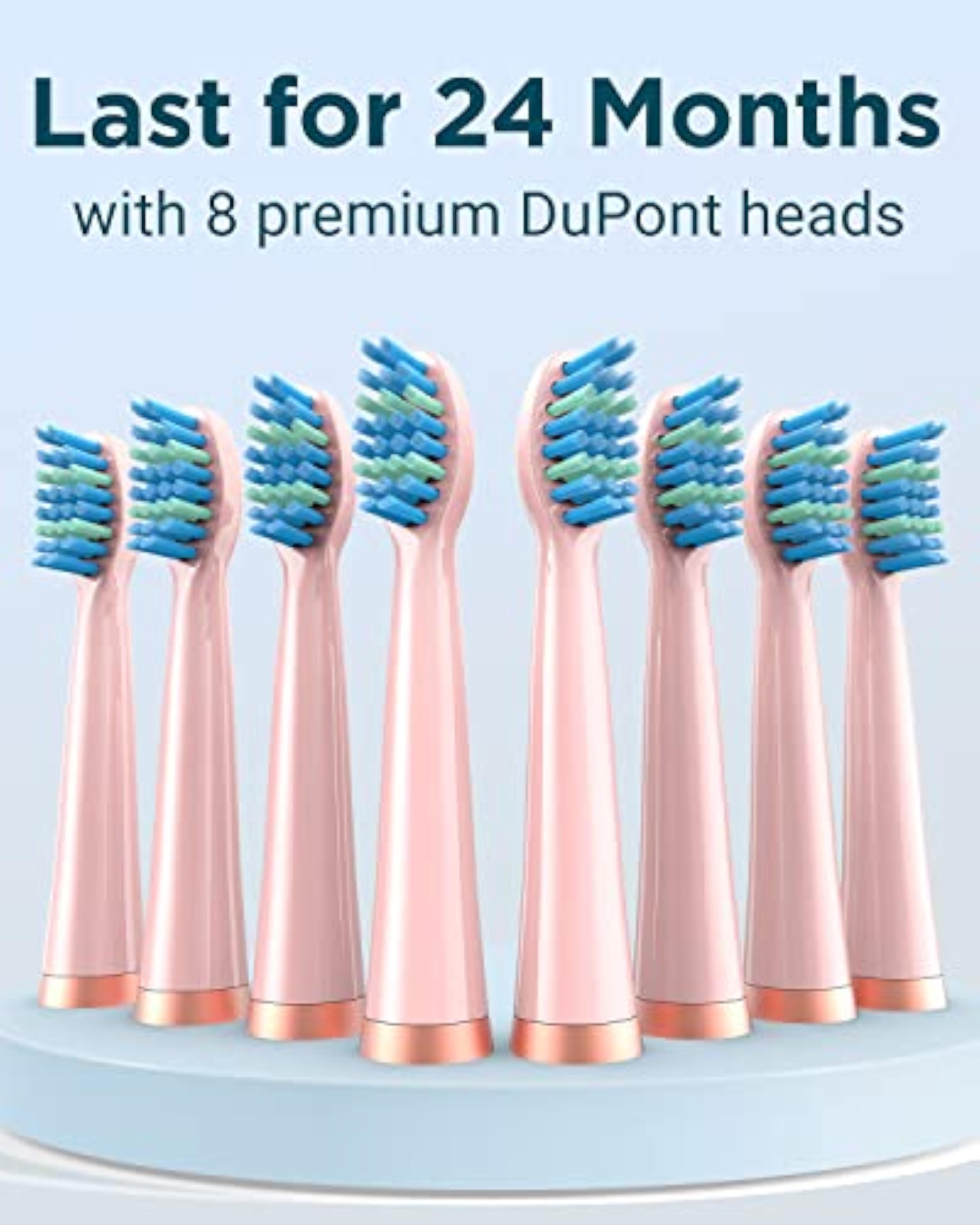 Electric toothbrush for adults, 8 toothbrush heads, 5 modes, travel case, new 